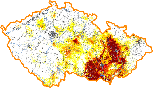 Intenzita sucha - 13. červenec 2014