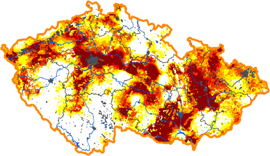 Intenzita sucha - 24. červen 2012