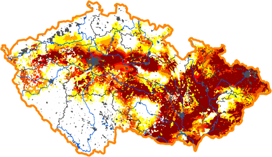 Intenzita sucha - 15. červenec 2012