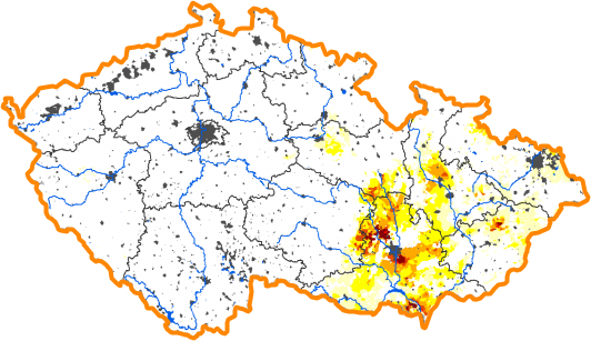 Intenzita sucha - 27. leden 2013