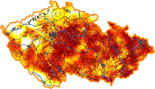 Intenzita sucha - 12. červenec 2015