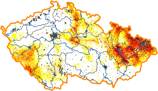 Intenzita sucha - 18. říjen 2015