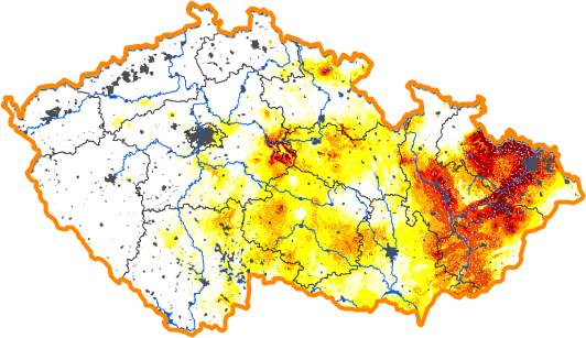 Intenzita sucha - 19. červen 2016