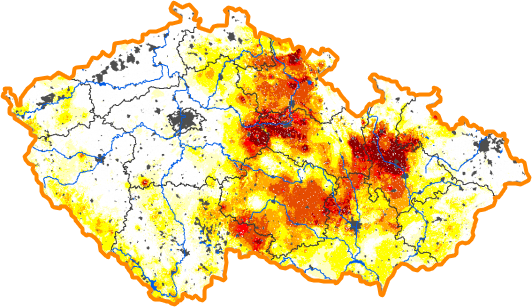 Intenzita sucha - 25. prosinec 2016