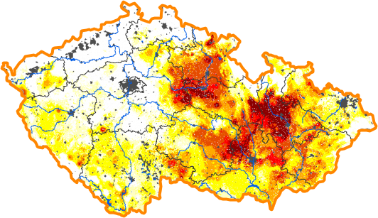 Intenzita sucha - 22. leden 2017