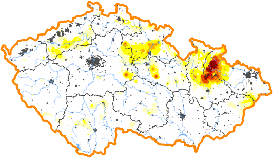 Intenzita sucha - 9. leden 2022