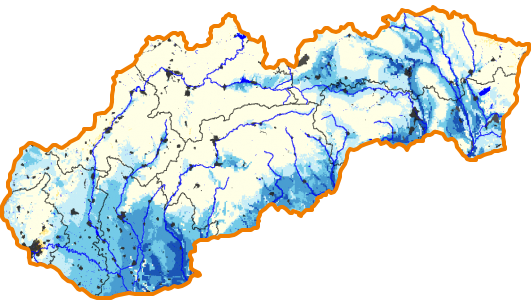 Mapy - Deficit zásoby vody v pôde