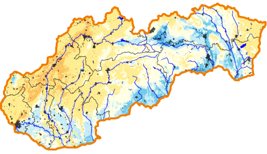 Mapy - Deficit zásoby vody v pôde