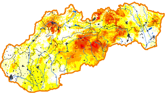 Intenzita sucha - 20. máj 2018