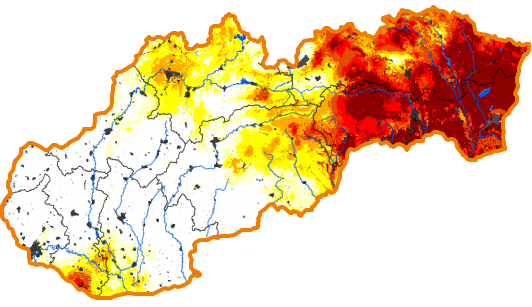 Intenzita sucha - 4. september 2022