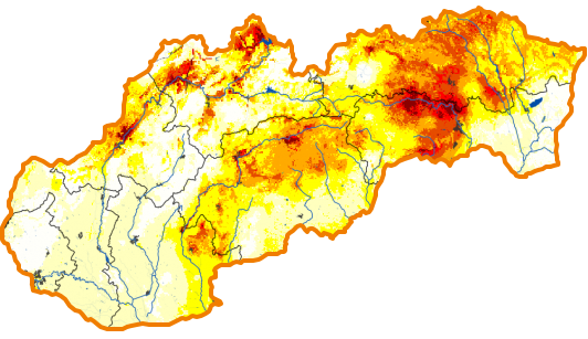 Intenzita sucha - 13. júl 2025