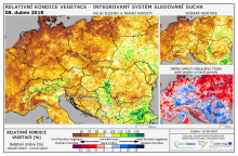 Dopady na vegetaci - Evropa - 8. duben 2018