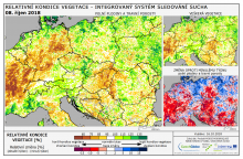 Dopady na vegetaci - Evropa - 8. říjen 2018