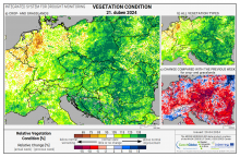 Dopady na vegetaci - Evropa - 21. duben 2024