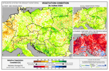 Dopady na vegetaci - Evropa - 26. květen 2024