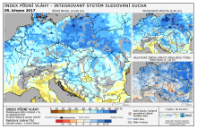 Index půdní vláhy - Evropa - 5. březen 2017