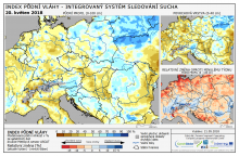 Index půdní vláhy - Evropa - 20. květen 2018