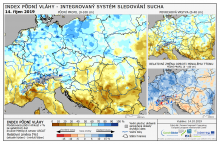 Index půdní vláhy - Evropa - 13. říjen 2019