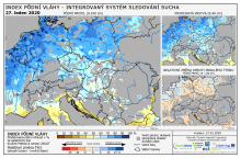 Index půdní vláhy - Evropa - 26. leden 2020