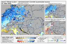 Index půdní vláhy - Evropa - 30. leden 2022