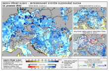 Index půdní vláhy - Evropa - 11. prosinec 2022