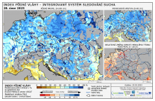 Index půdní vláhy - Evropa - 19. únor 2023