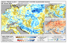 Index půdní vláhy - Evropa - 4. červen 2023