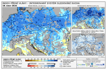 Index půdní vláhy - Evropa - 17. únor 2024